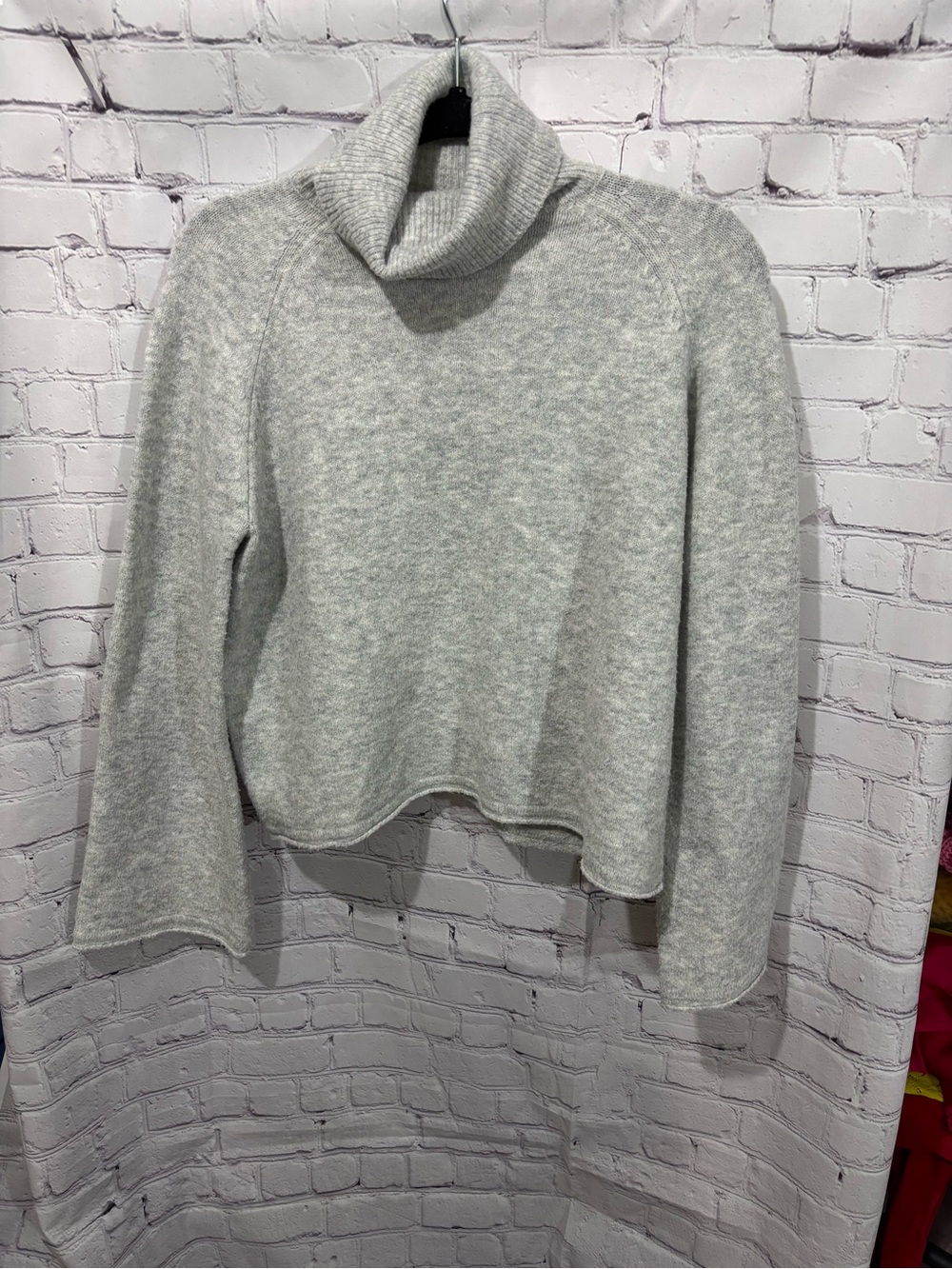 Mango Light Grey Turtleneck Sweater